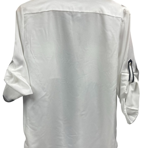 Calvin Klein Women’s White Button Up NWT size L - Picture 2 of 4